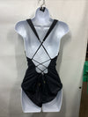 Instant figure High-Neck Shirred One Piece Swimsuit Slimming Tummy Control Sz 10