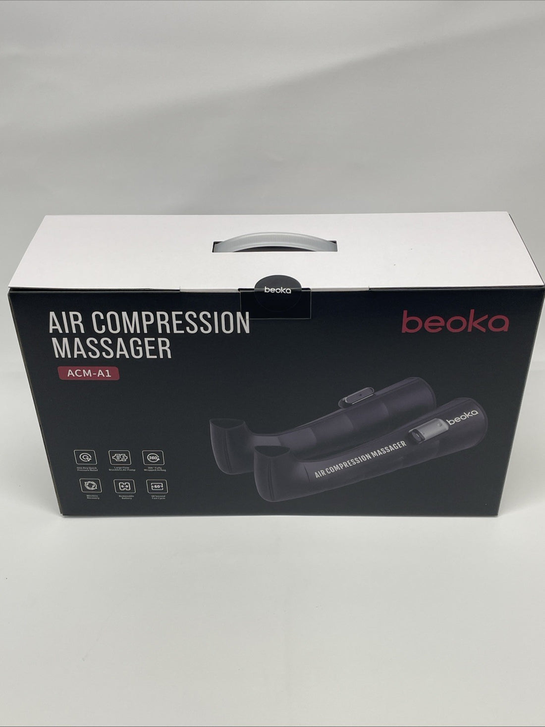 beoka Leg Compression Massager, Cordless Air Boots for Circulation Medium 2 Pack