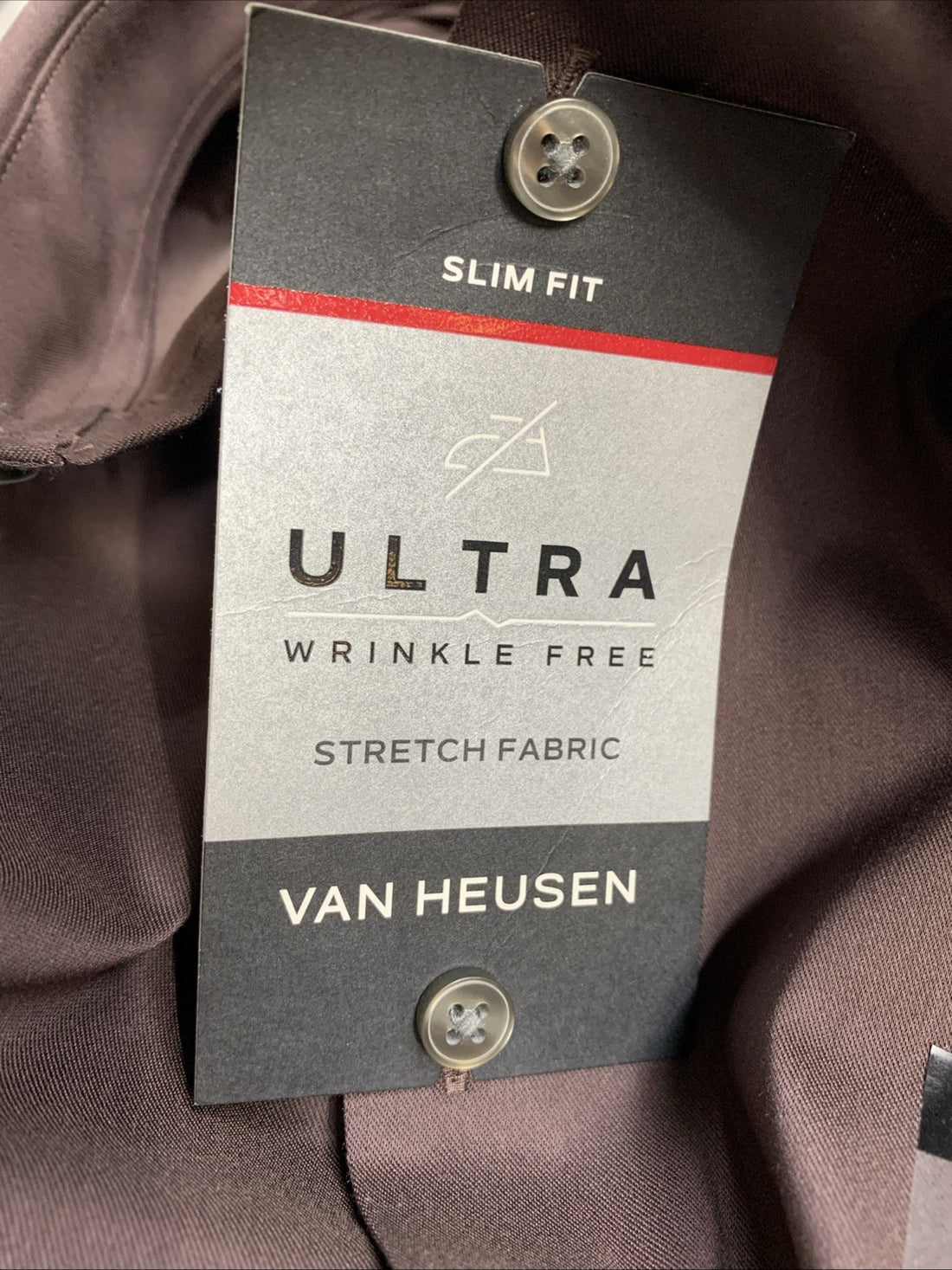 Van Heusen Men's Dress Shirt Slim Fit Flex Collar Stretch Solid 2XL Long Sleeve