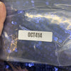 Dress The Population Blue Sequin Front Slit Long Sleeve Cocktail Dress Size XXL