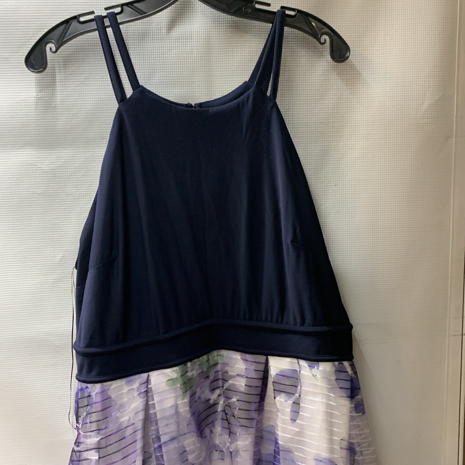 S.L. Fashions Womens Floral Print Skirt Dress Elegant Sleeveless 9141200 Size 16