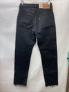 Levi's Women's 501 Original Fit Jeans Long Pants Size 25x30 Black High Rise