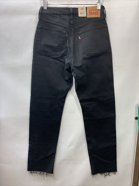 Levi's Women's 501 Original Fit Jeans Long Pants Size 25x30 Black High Rise