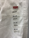 Levi's Women's Utility Long Pant Size 26x27 White A75430002 Loose with Pockets