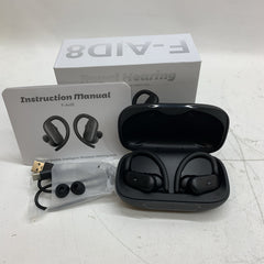F-Aid8 Bluetooth Hearing Aids Black for Seniors Rechargeable Hearing Aid Earbuds