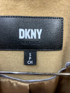 DKNY Women's Nothched Collar Wool Walker Trench Coat Size S Long Sleeve DL2MW491