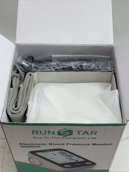 RunStar BP-205 Electronic Blood Pressure Monitor LCD Display White for Home Use