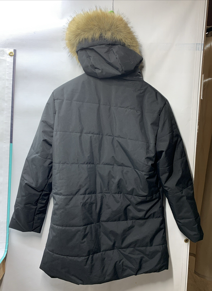 Genovega Women's Heated Jacket Long Sleeve Black Size L with Hood and Pockets