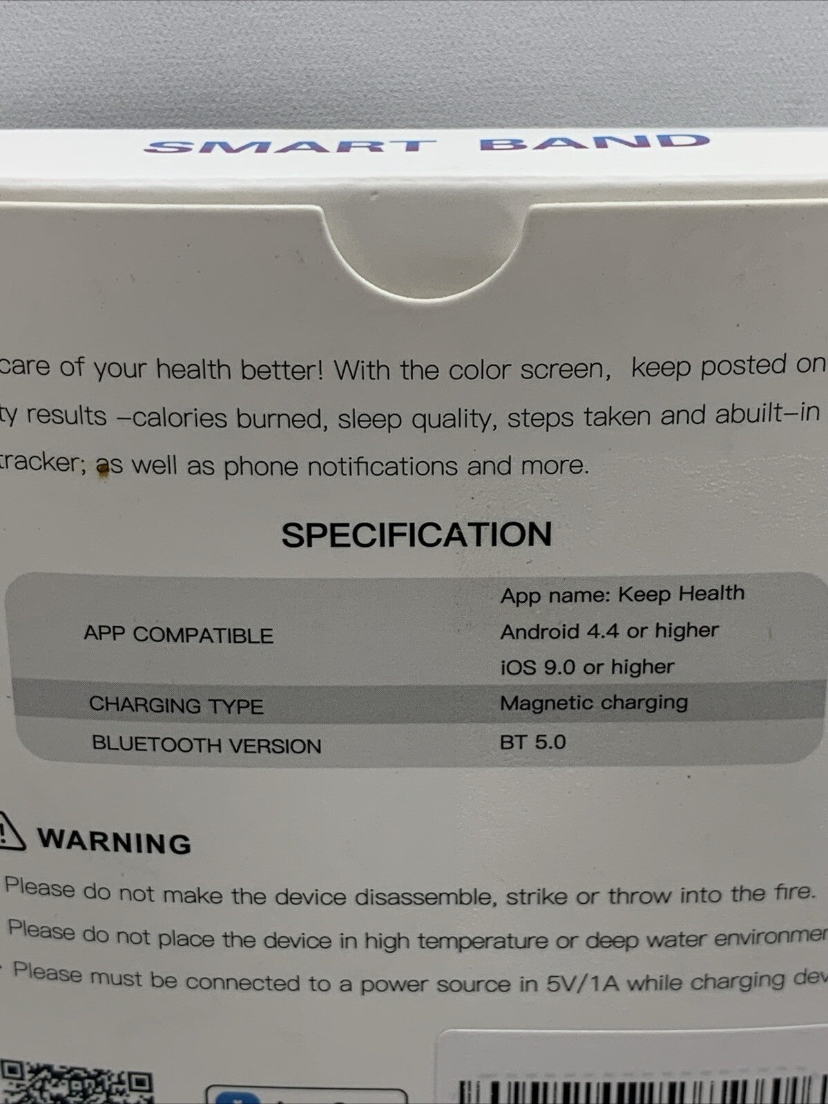 Zeacool Fitness Tracker Smart Band Black with App Keep Health Smart Wrist Watch