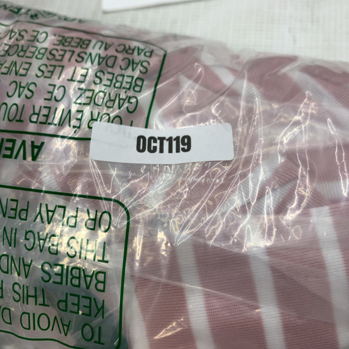 Grace Karin Pink And White Tie Front Dress Size 2XL Sleeveless Striped Crew Neck