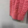 Nautica Jeans Womens Sweater Cable Knit Pink Cotton Long Sleeve Boatneck Size L