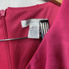 London Times V-Neck Ruffle Detail Long Sleeve Dress Women's Casual Size 6 Pink
