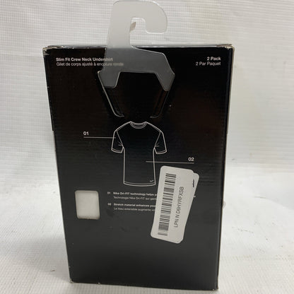 Nike Dri-FIT All Day Comfort Cotton Stretch Crew Neck Shirt XL Slim Fit 2-Pack