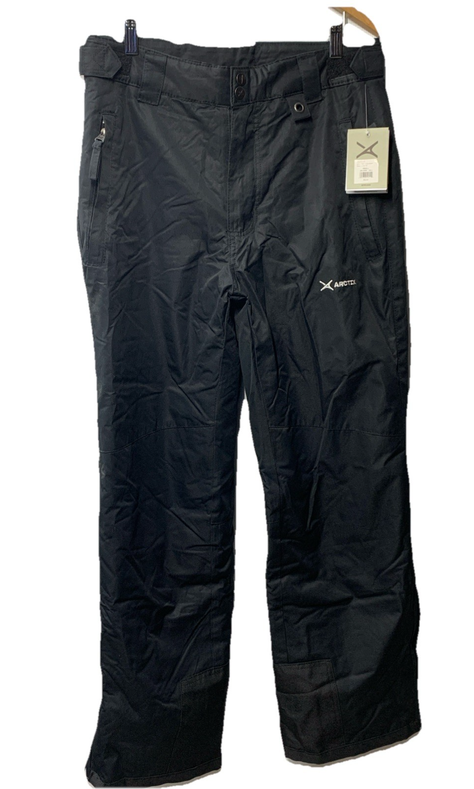 Arctix Mens Snow Pants 29-30Wx32L Small 1900-00-S Black 2-zip Front Pockets