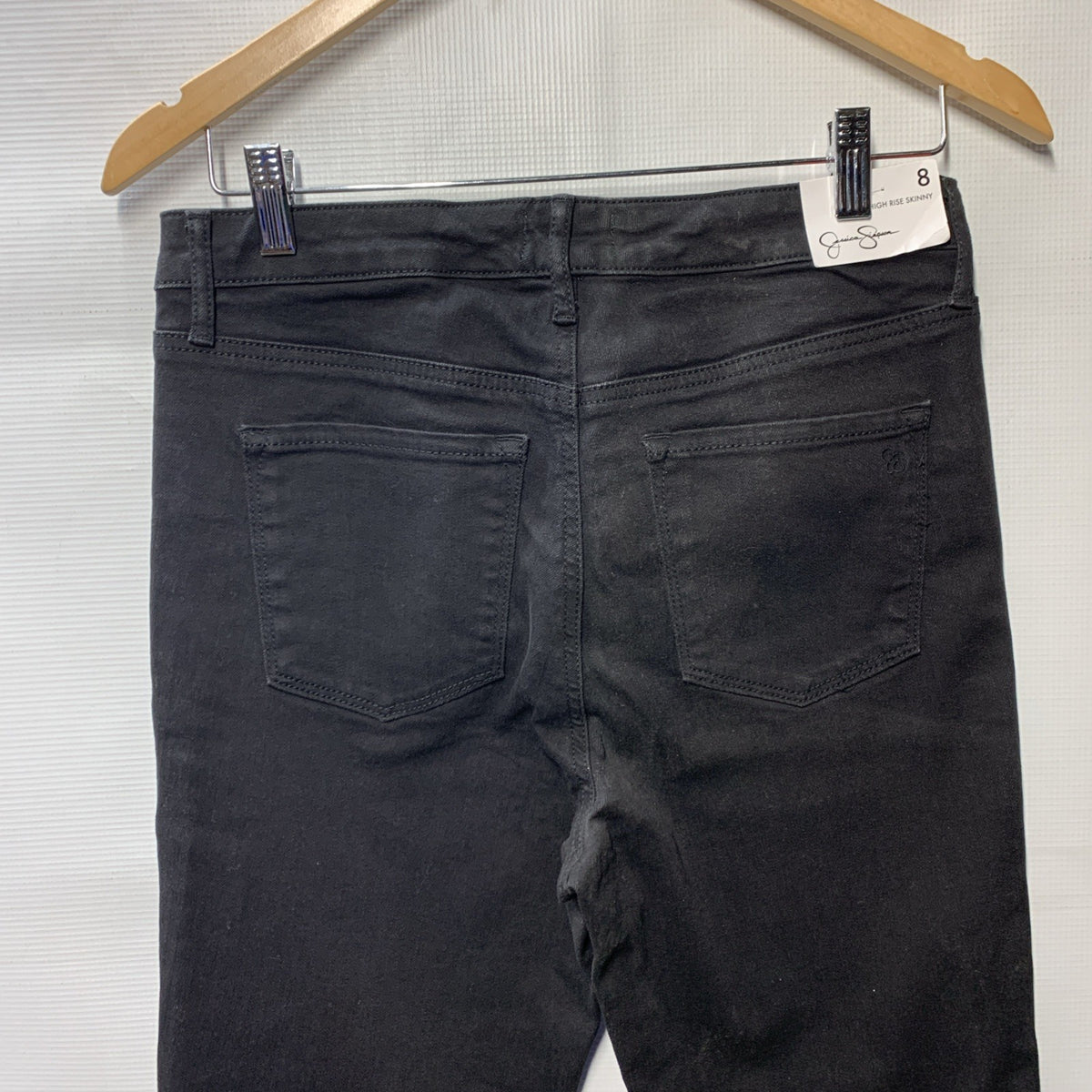 Womens Jessica Simpson High Rise Skinny Jean  Black Size 8 Long Pant with Pocket