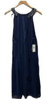 SLNY Women's Navy Sleeveless Navy Blue Shift Dress Size 20W for Formal Business