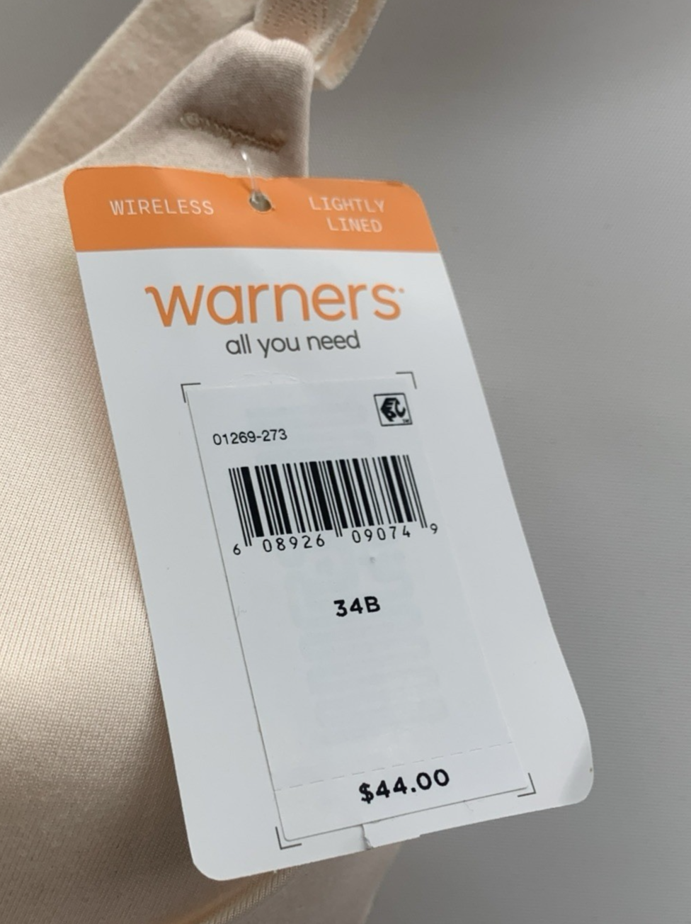 Warner's Women's Cloud 9 Super Soft Wireless Lightly Lined Comfort Bra Size 34B