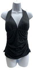 La Blanca Women's Island Goddess Halter Tankini Swimsuit Top LB0IG84 Black 12