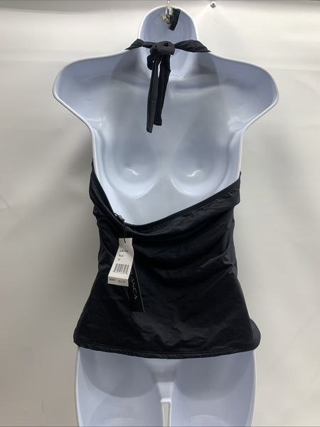 La Blanca Women's Island Goddess Halter Tankini Swimsuit Top LB0IG84 Black 12