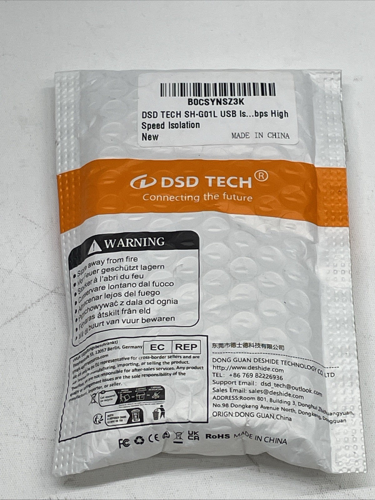 DSD TECH SH-G01L USB Isolator Supports USB 2.0 480Mbps High Speed Isolation