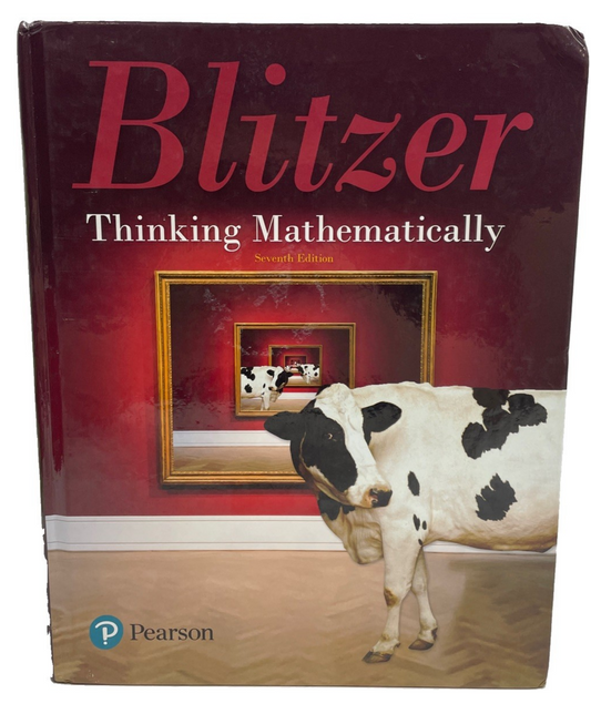 Thinking Mathematically by Robert Blitzer 7th Edition (2018, Hardcover)