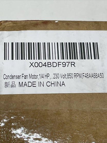 F48AA68A50 for A.O.Smith York Coleman Condenser Fan Motor 1/4 HP 208-230V 850RPM