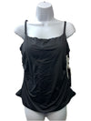 La Blanca Women Island Goddess Lingerie Strap Tankini Swimsuit Top Size 14 Black