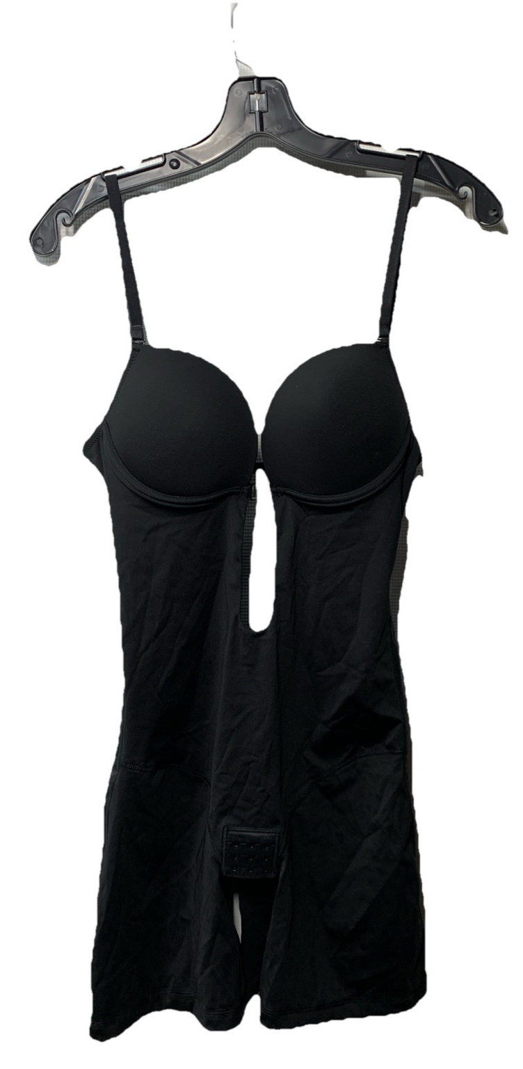 Thong Shapewear for Women Tummy Control Low Back U Plunge Backless, Black Size S