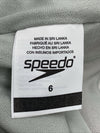 Speedo Women’s Swimsuit One Piece Adjustable Square Neck Moderate Cut Size 6