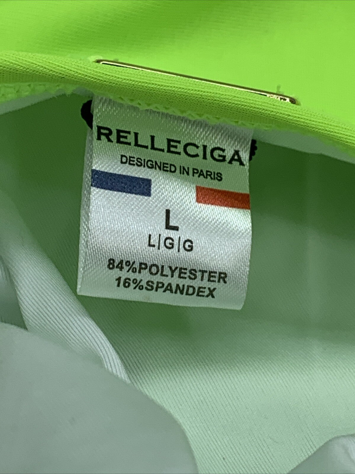 RELLECIGA Women's Strapless One Piece Ruched Swimsuit Size L Swimwear Neon Green