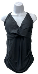 Ocean Blues Vneck Tankini Top Only Ruched Bathing Suit Top No Bottom Size 3XL
