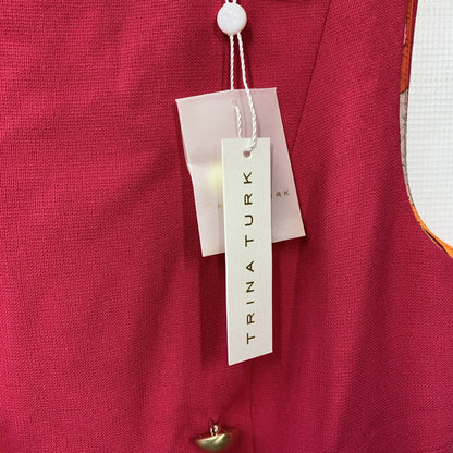 Trina Turk Womens Boat House Dress Pink Hibiscus Size 4 Sleeveless Crew Neckline