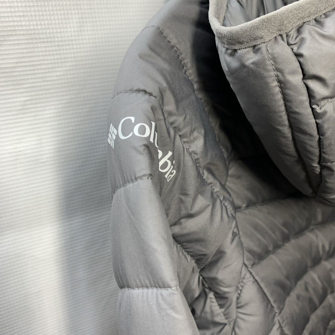 Columbia Powder Lite Mid Hooded Omni-Heat Jacket Sliver Long Puffer Coat Size XS