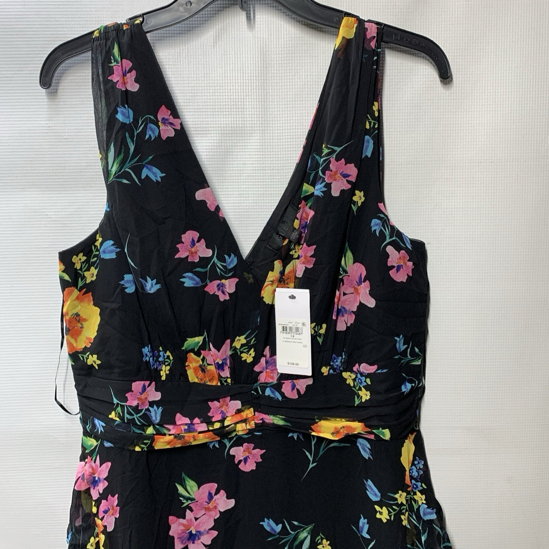 Guess Midnight Fields Women Maxi Dress Size 14 Floral Print Sleeveless V-neck