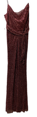 Adrianna Papell Women's Metallic Crinkle Gown Dress Size 4 Party/Cocktail Formal
