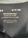 Under Armour Men's Play Off Heather Polo Shirt HeatGear Top 1351131 Black Size S