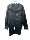 Van Heusen Black Button Up Stain Shield Big Fit Stretch Shirt Mens Size 22 34/35