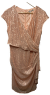 GRACE KARIN Sparkly Sequin Party Club Night Dress Wrap V-Neck Bodycon Cocktail L