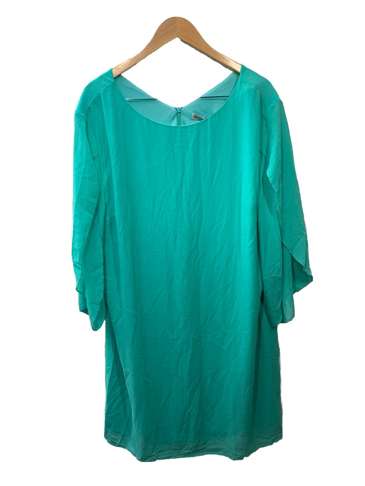GRACE KARIN Women's Chiffon Flutter Sleeve Party Wedding Cocktail Top Size 3XL
