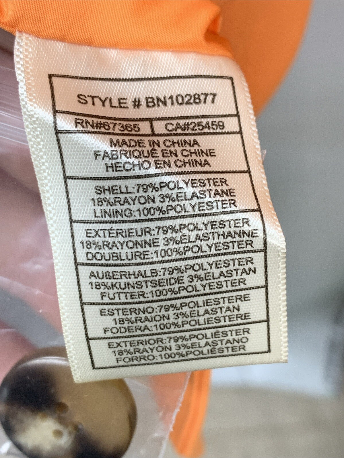 Steve Madden Kaira Blazer Women's Medium Bright Orange Lined Suit Jacket Size S