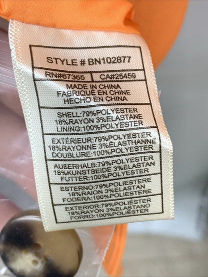 Steve Madden Kaira Blazer Women's Medium Bright Orange Lined Suit Jacket Size S