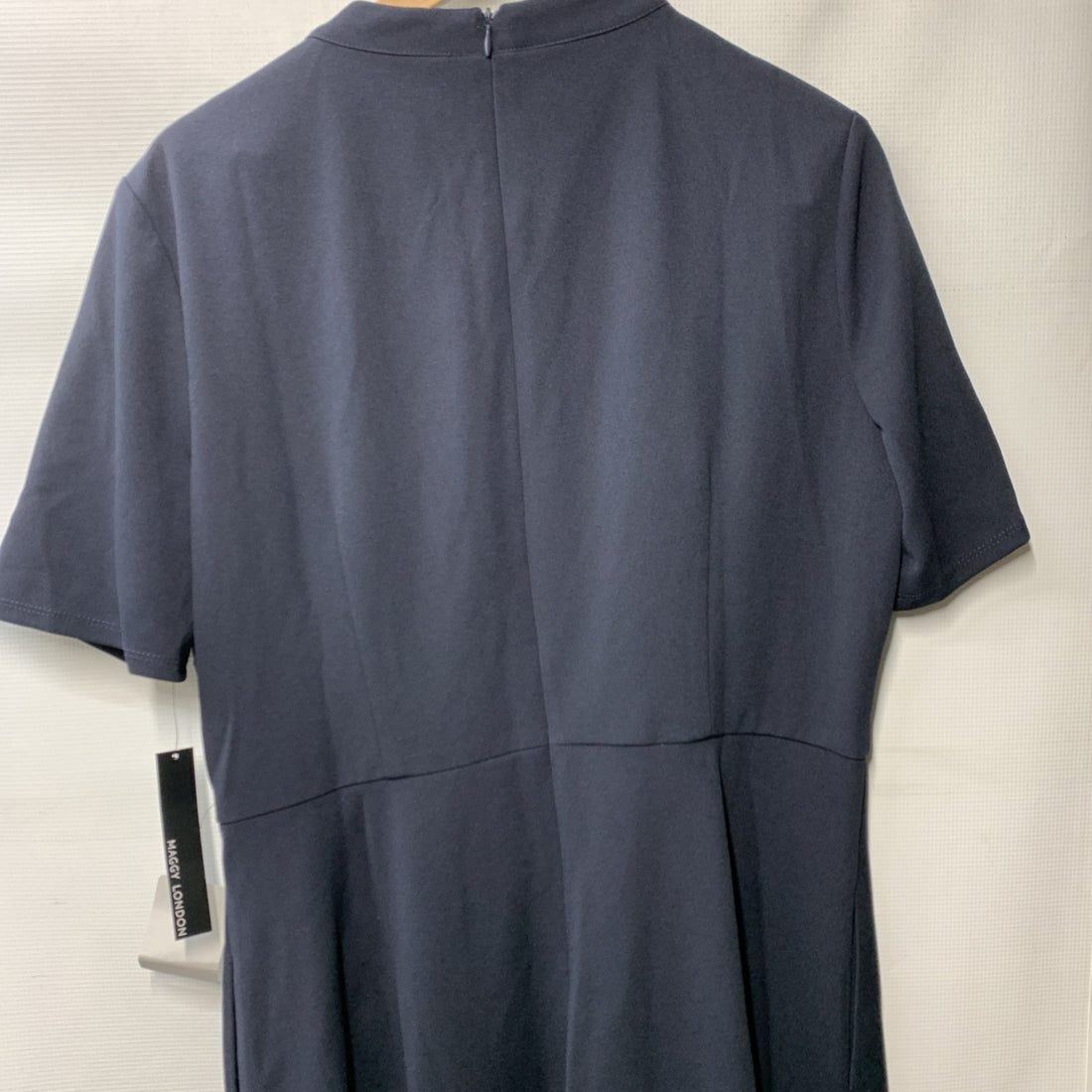 Maggy London Pleated Short Sleeve G5382M Midi 16 Dress Cocktail Party Formal