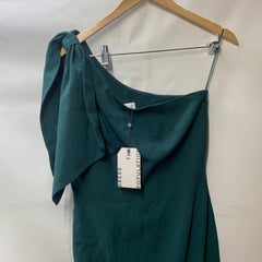 Dress the Population Tiffany One Shoulder Bow Detail Midi Sheath Dress Medium