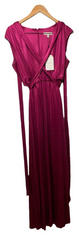 Dress The Population Krista Plunge Neck Side Slit Dress Maxi Size XL Sleeveless