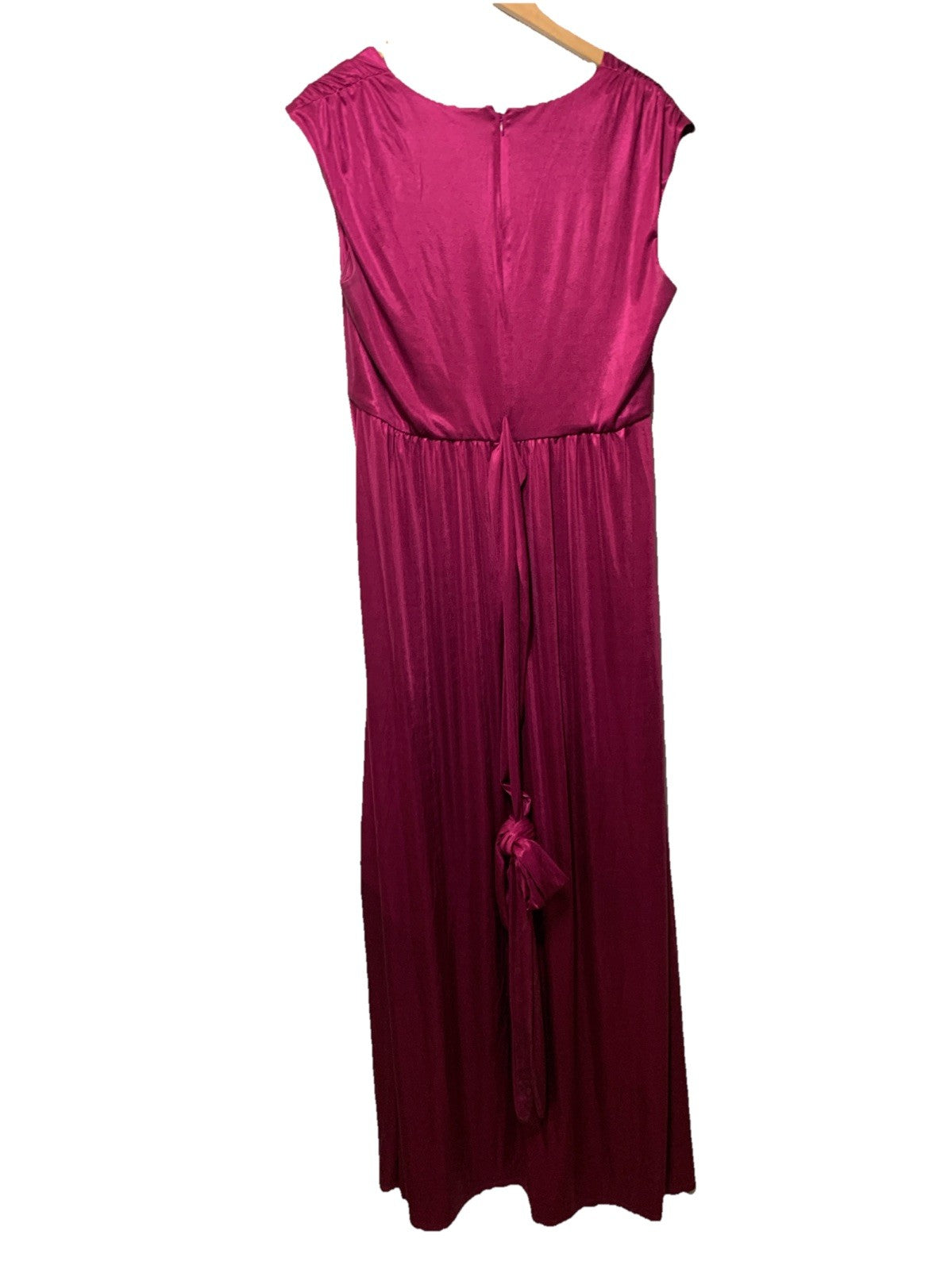 Dress The Population Krista Plunge Neck Side Slit Dress Maxi Size XL Sleeveless