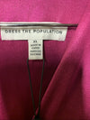 Dress The Population Krista Plunge Neck Side Slit Dress Maxi Size XL Sleeveless