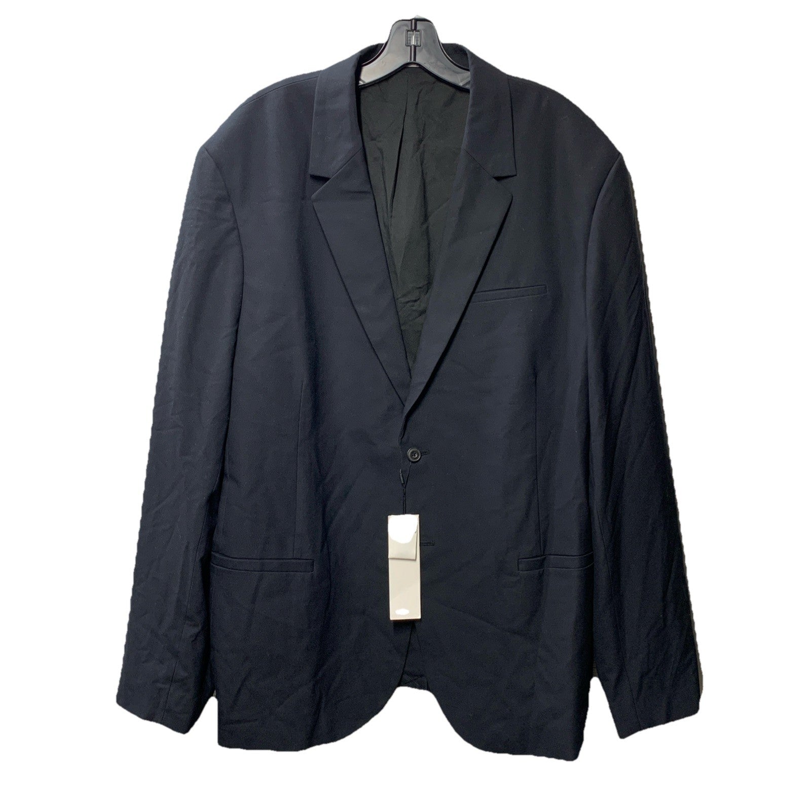 Calvin Klein Men's Refined Slim Blazer Jacket Black Size X-Large Long Sleeve