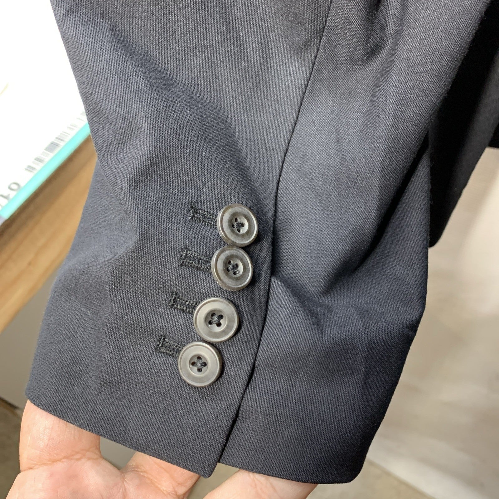 Calvin Klein Men's Refined Slim Blazer Jacket Black Size X-Large Long Sleeve