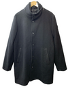 Kenneth Cole Mockneck Sweater Lined Wool Blend Coat, Inner Quilted Black, Large