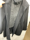 Kenneth Cole Mockneck Sweater Lined Wool Blend Coat, Inner Quilted Black, Large